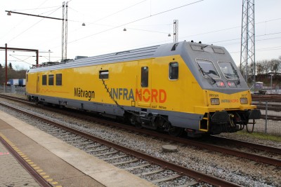 Målevognen set fra styrevognsenden