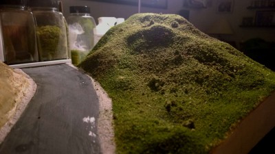 Blended turf og ground foam som underlag